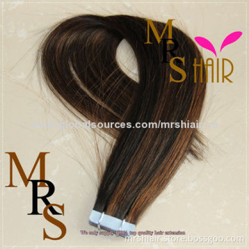 18-inch mixed color Brazilian straight tape in hair extensions